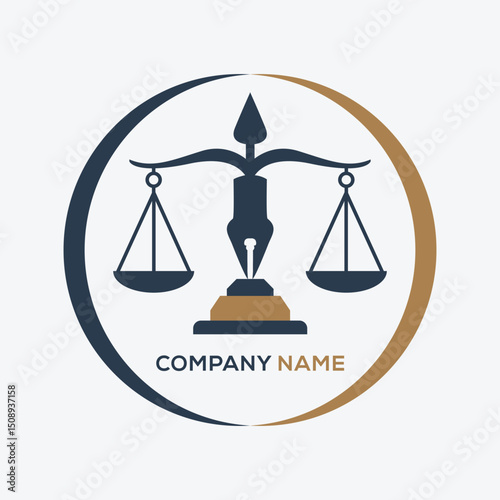 Modern law firm logo and business card design. gold, firm, law, icon justice, business card, Premium Vector