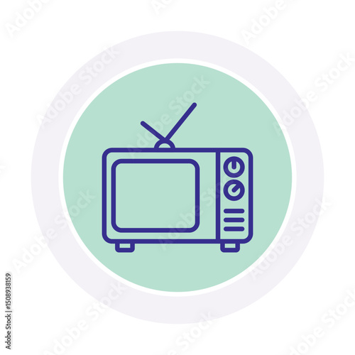 Smart Power Strip color circle icon , vector, pixel perfect, illustrator file  
