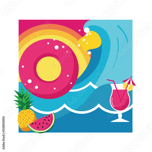 Summer backgrounds for banner, greeting card, summer beach poster and advertising - summer fun concept