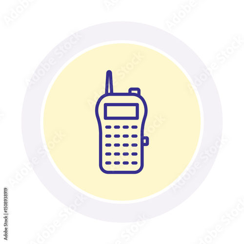 Walkie Talkie color circle icon , vector, pixel perfect, illustrator file   
