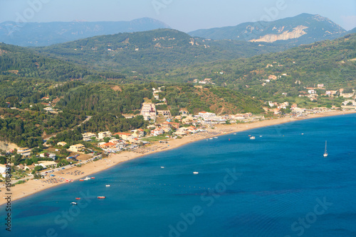 Fototapeta Naklejka Na Ścianę i Meble -  Popular beaches of Corfu. Beach at Agios Georgios Pagon beach in Corfu island, Greece