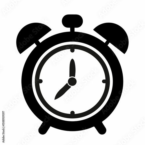 Here's a retro vector illustration of an alarm clock, perfect for a morning reminder or a classic time icon