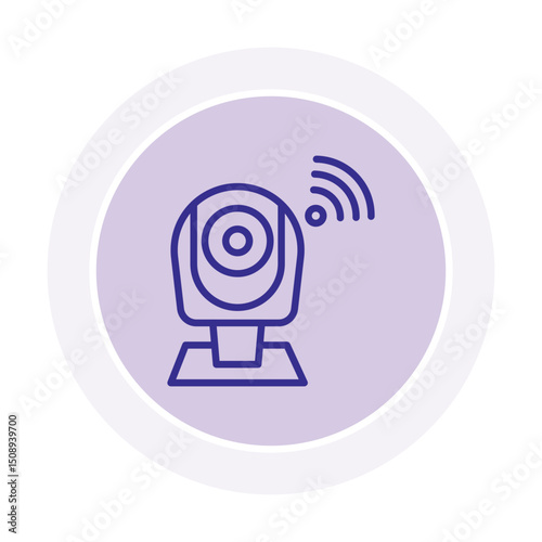 Wireless Webcam color circle icon , vector, pixel perfect, illustrator file  
