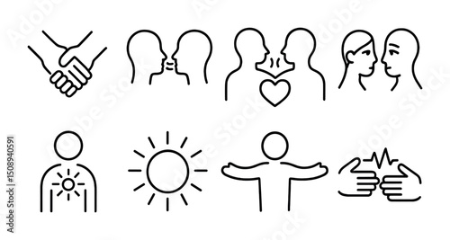 Symbols of connection and wellbeing for inspirational designs
