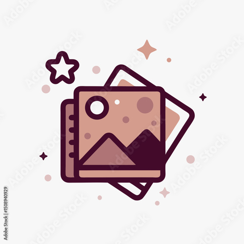 Photo Album Icon Animation | Image Gallery, Memories, Pictures & Scrapbook Style