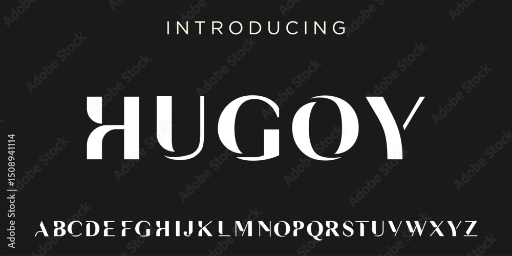 Fototapeta premium futuristic modern geometric font. abstract alphabet digital tech font. Typography technology, electronic, movie, digital, music, future, logo creative font. vector illustration