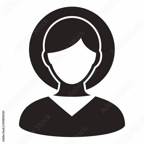 User profile icon with a person's head, symbolizing support and communication for business and customer service
