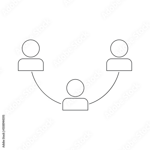 Collaboration vector icon Concept of participation in a group.