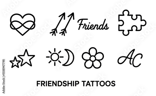 Friendship tattoo symbols and designs for inspiration and ideas