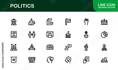 Factory Icon Set Representing Industry, Manufacturing, Machines, Production, and Automation Concepts in a Simple, Download-Ready Vector Format