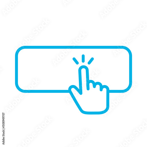 Simple switch button. Finger. Selection. Icons. Touch.