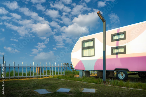 Colorful Mobile Home by the Seaside