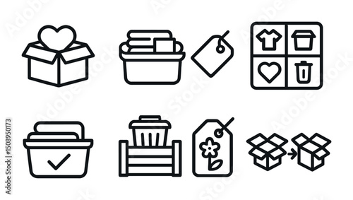 Organization and sorting icons for efficient storage solutions