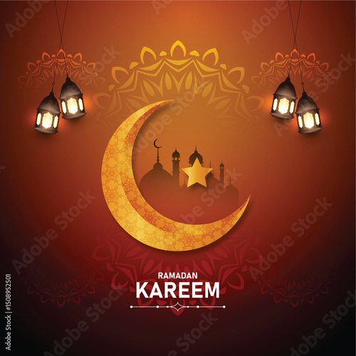 Ramadan kareem greeting card