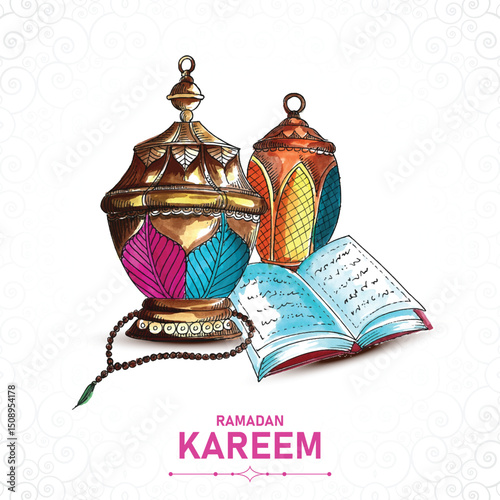 Ramadan kareem greeting card