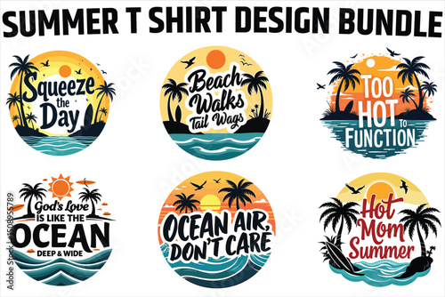 summer t-shirt design bundle