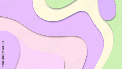 Colorful Papercut Layered Abstract Background, Fondo Abstracto de Capas Estilo Recorte de Papel, Custom AI Model