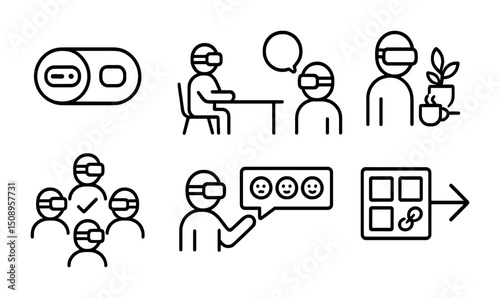 Virtual reality collaboration and communication concepts for modern workspaces