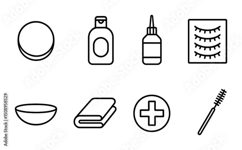 Essential beauty tools and makeup items for personal care and grooming