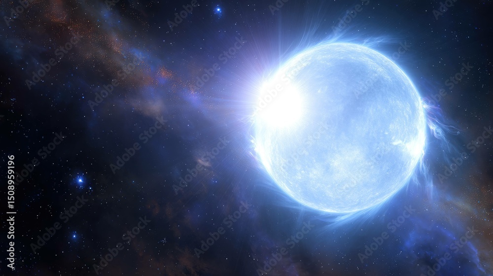 Fototapeta premium Stunning Blue Hypergiant Star Celestial Phenomenon in Deep Space