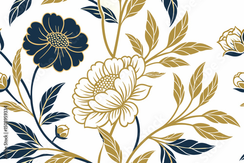 seamless pattern with flowers