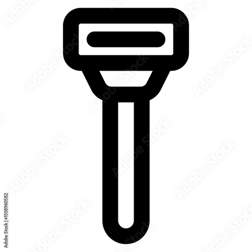 Razor shaver icon with line and simple style
