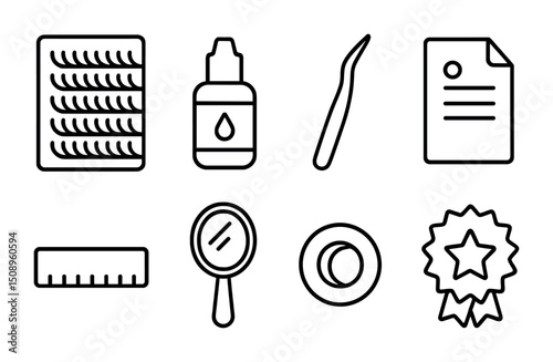 Eyelash extension tools and accessories for beauty salons