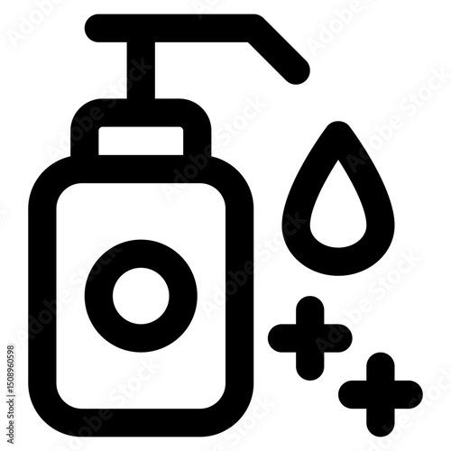 Soap hygine icon with line and simple style