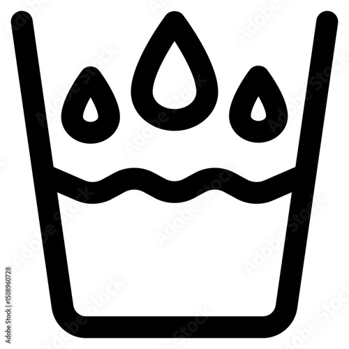 Water icon with line and simple style