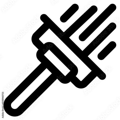 Wipe window icon with line and simple style