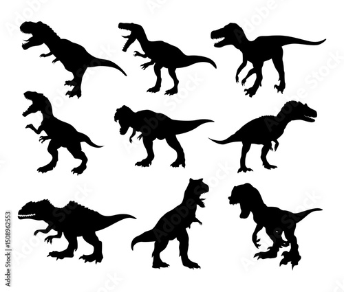 dinosaur silhouettes collection set