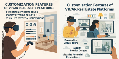 Discover the innovative customization features of VR/AR real estate platforms, including personalized virtual tours, interior design modifications, and potential renovations. Experience how...