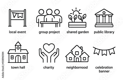 Community initiatives and symbols for local engagement and support
