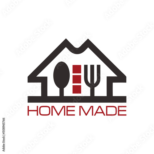 Minimalist Cooking Homemade Food Logo Vector Design.