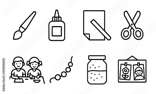 Creative art supplies and activities for kids' craft projects