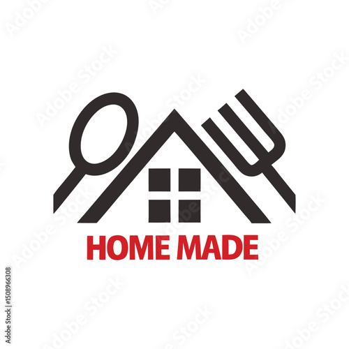 Minimalist Cooking Homemade Food Logo Vector Design.