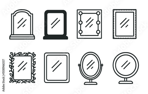 Variety of mirror designs for home decor and interior concepts