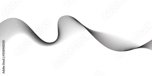 Abstract vector background with black wavy lines. EPS10
