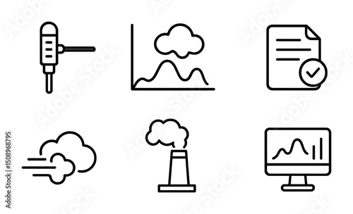 Climate and environmental icons for data visualization and analysis design