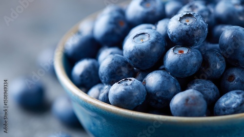 Wallpaper Mural a pile of blueberry in a blue bowl. Torontodigital.ca
