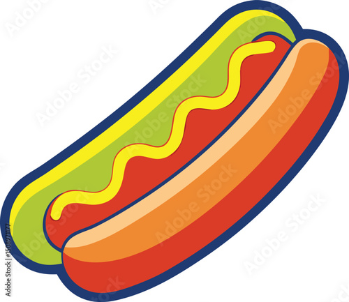 hot dog vector illustration