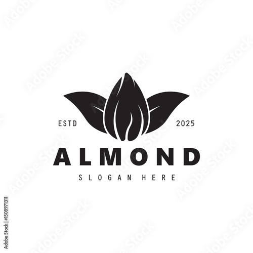 almond logo design template