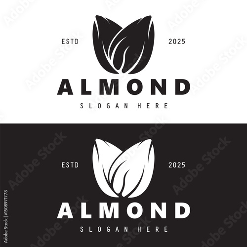 almond logo design template