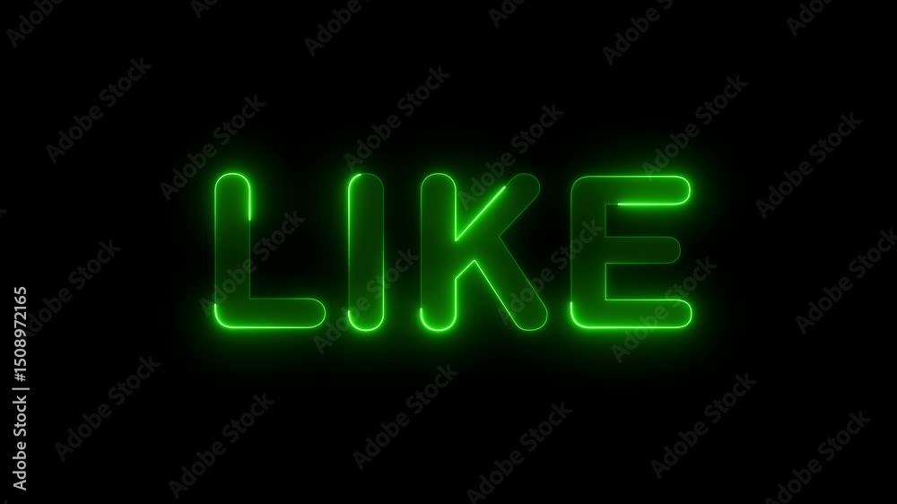 Animated Neon glowing Like speech icon on black background. neon Like sign animation with seamless loop with vibrant neon glow effect
Animated Neon glowing Like speech icon on black background. neon Like sign animation with seamless loop with vibrant neon glow effect