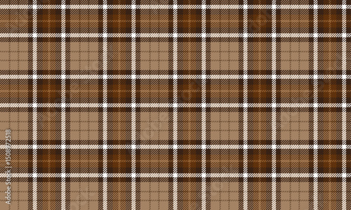 Seamless plaid pattern, cream, brown, white, simple and luxurious design, suitable for designing clothes, skirts, pants, giving a warm, classic and stylish look.