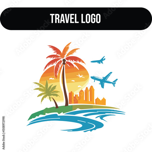 travel logo design illustration
