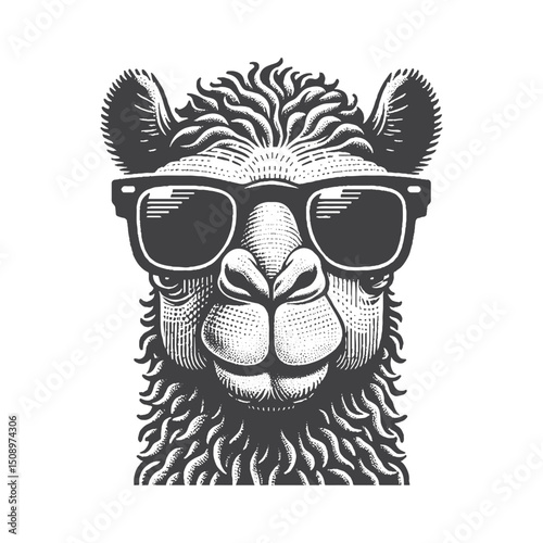 Vintage Hand-Drawn Dromedary Camel Illustration – Cool Desert Engraved Style Vector For T-Shirts Posters Stickers And Nomadic Apparel