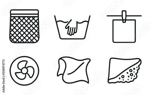 Laundry care symbols and instructions for clothing maintenance guide