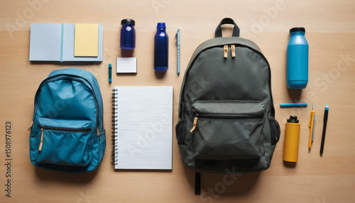 Back to School Essentials: Organized Flat Lay