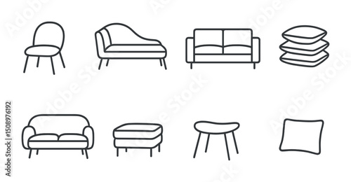 Minimalist furniture collection for modern interior design